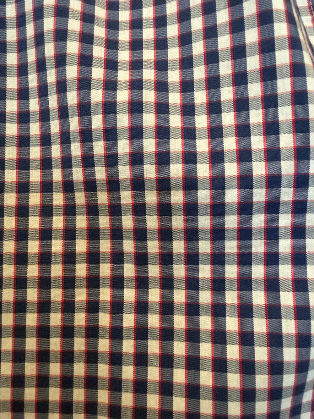 J. Crew Men’s Blue, Red & White Gingham Button-Down Shirt - Picture 3 of 5